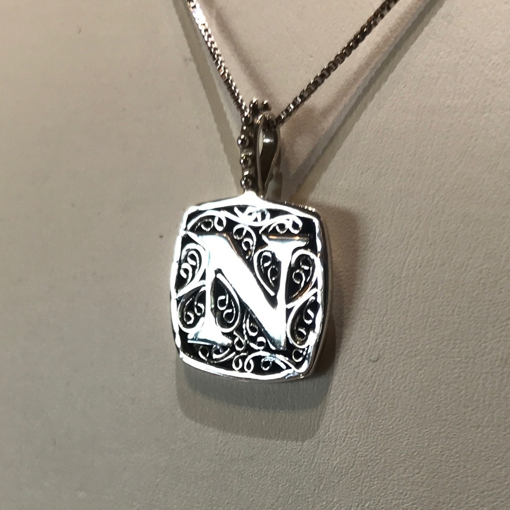 “N” Initial Pendant - Picture 3 of 3
